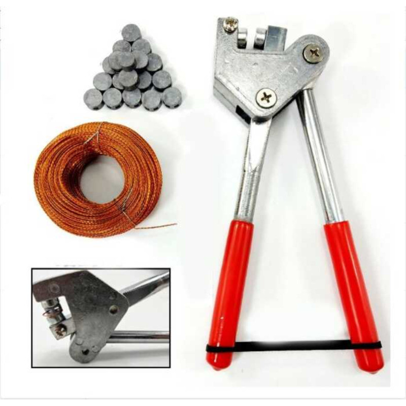 Pliers Set Security Seals Crimping Kit, 1X Sealing Plier+100Pcs Round ...