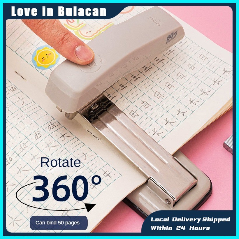 Deli Stapler 360 Degree Rotatable Heavy Duty Staplers Standard Middle ...