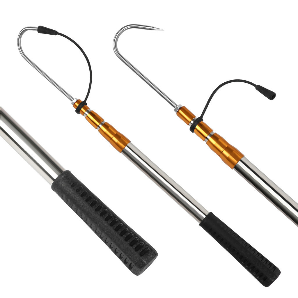 SANLIKE Telescopic Fishing Gaff with Super Sharp Spear Hook Lightweight ...
