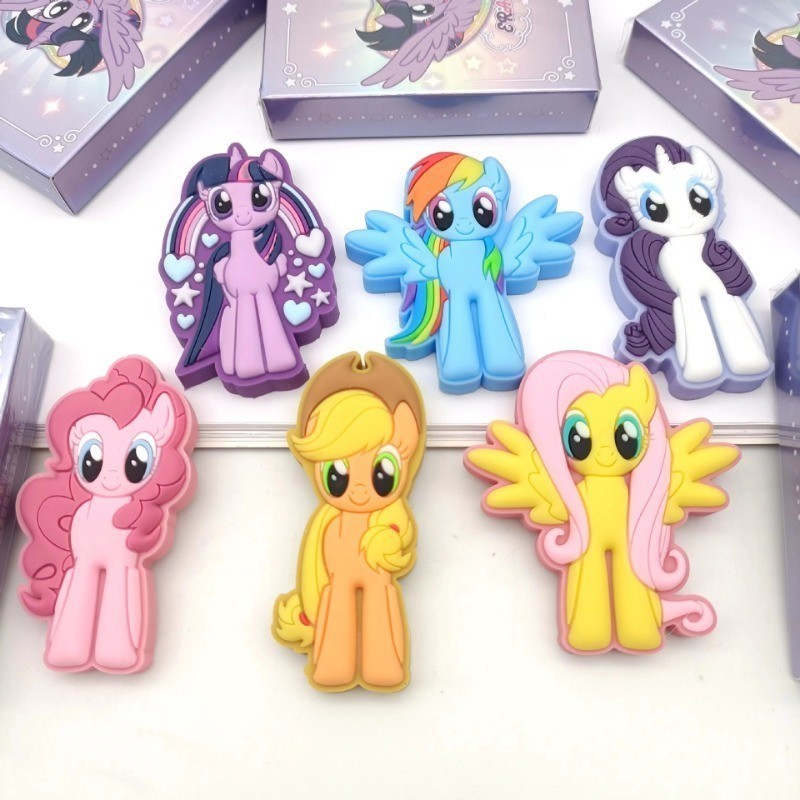 1pcs My Little Pony Image Cartoon Stereoscopic Design Blind Box Eraser ...