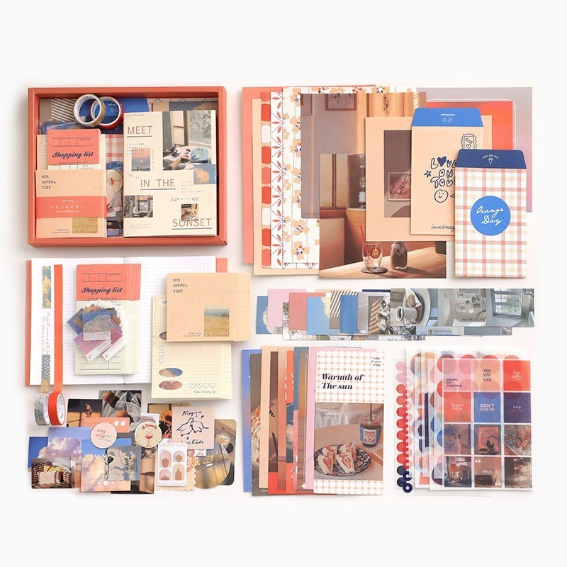 【155pcs】Journal Kit Set Gift Box/Agenda Set Pack/Cute notebook/cute ...