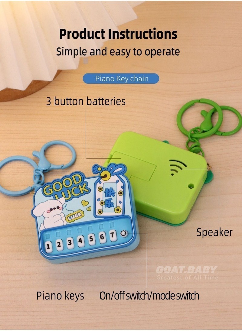 Playable Mini Piano Keychain Pendant Charm Cute Toys for Kids Keyboard ...