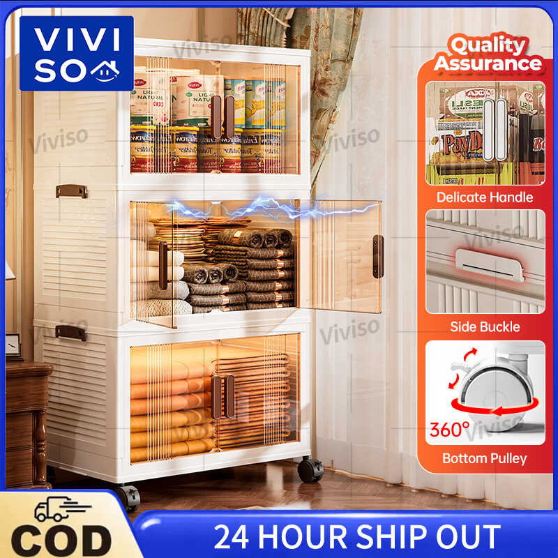 Kitchen Rack Organizer Transparent Stackable Cabinet Rak Cabinet ...