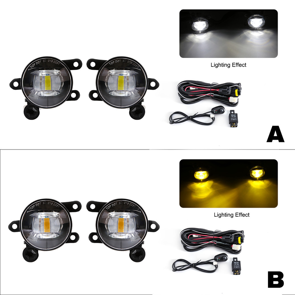 thumbnail image 2 of 4 Amber/White LED Grille DRL Daytime Running Lights Kit For Ford F150 F250 F350 2010-2014 & 2017-2021 - Raptor Style, Smoked Lens 2 of 6