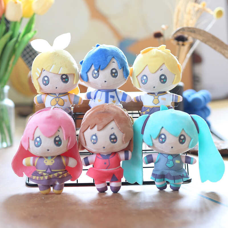 E 14Cm Anime Hatsune Miku KAITO MEIKO Luka Kagamine Rin Len Figure ...