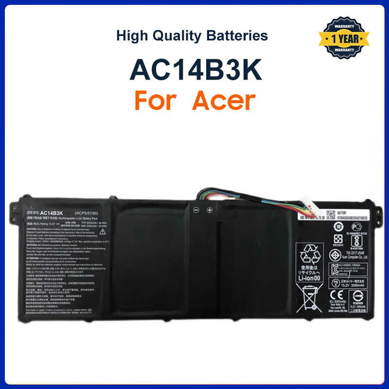 E3 Ac14b3k Laptop Battery For Acer Aspire R5-571T R5-571Tg Cb3-511 ...