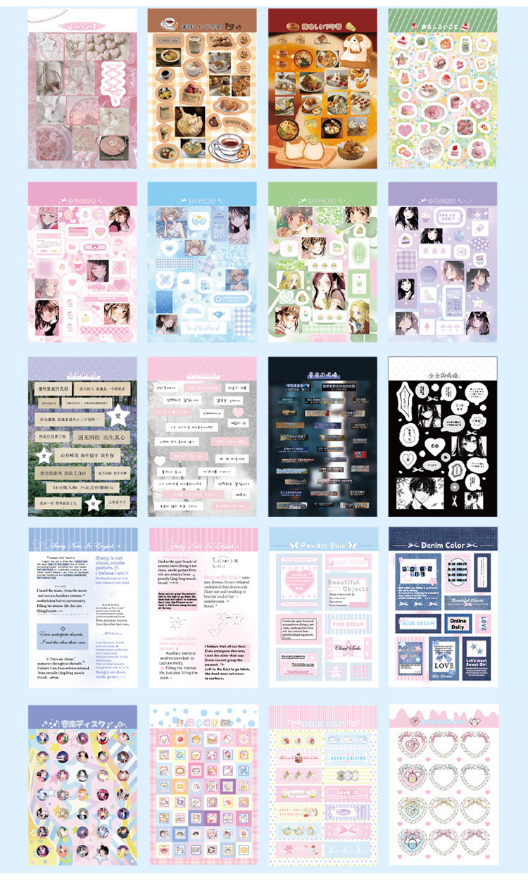 3000pcs Sticker Book Comics Stickers Mixed Designs DIY Decoration ...