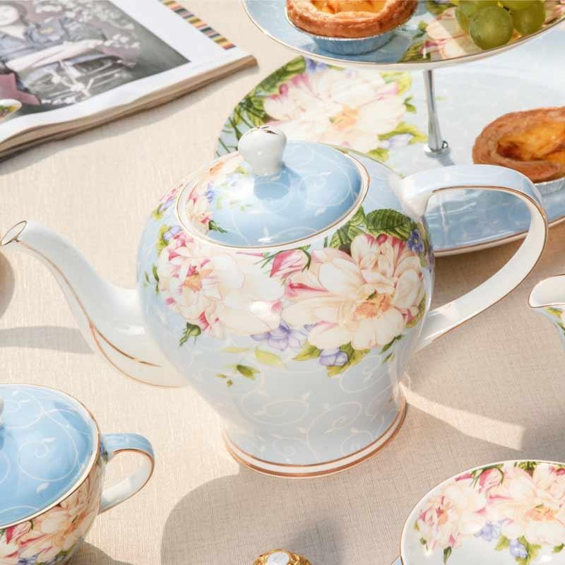 Bone China Coffee Cup Set European Afternoon Tea Tea Set 15-piece ...