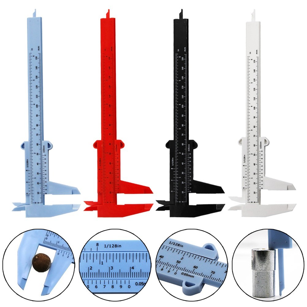 {Livedesign} 0150mm Vernier Calipers Double Rule Scale Plastic Depth