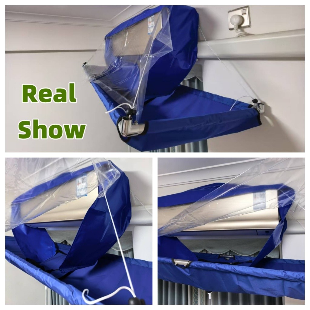 Airconditioner Clean Cover Aircond Cleaning Bag Canvas Aircond Cleaning ...
