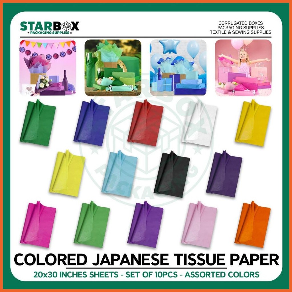 ☪ ⏺️ Starbox Japanese Paper Papel De Hapon Colored Japanese Tissue ...