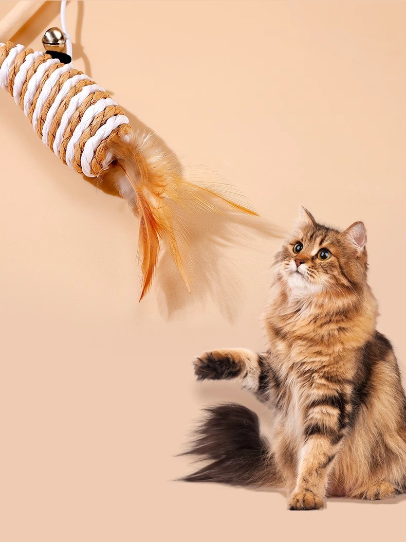 Cat Self-Happy Relieving Boredom Little Mouse Teasing Cat Stick with ...