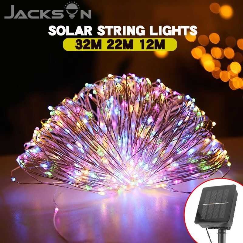 32M Solar String Fairy Christmas Lights Outdoor Waterproof Garden Light ...