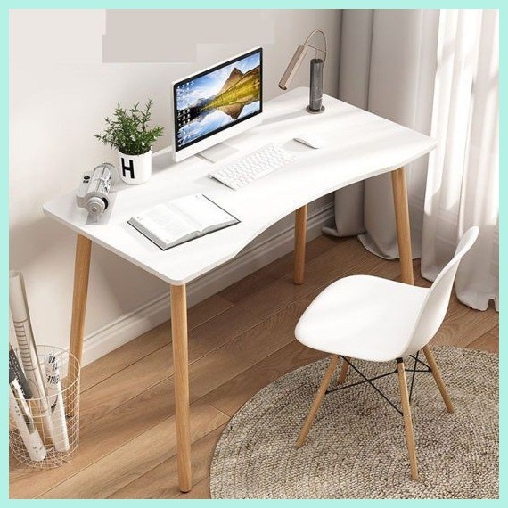 Glina CLEARANCE SALE Minimalist Natural Pine Wood Computer Study Desk ...