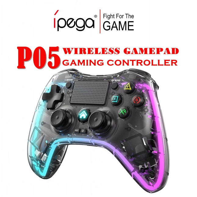 Ipega P05 Rgb Transparent Wireless Gamepad Gaming Controller For P4, P3 ...