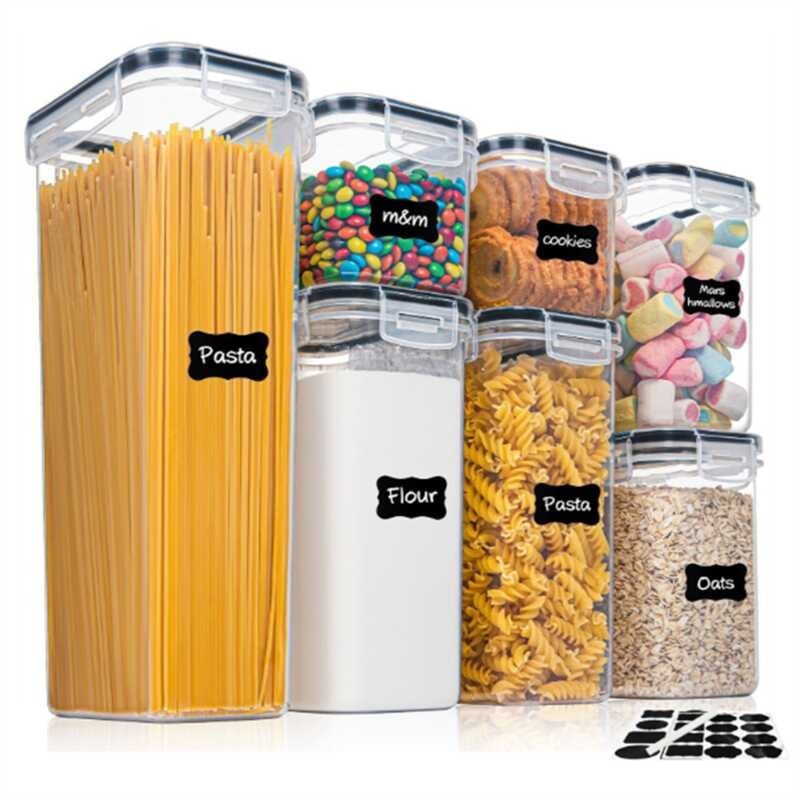 Kitchen Food 7Pcs-Set Container BPA FREE Cereal Candy Storage Boxes Jar ...
