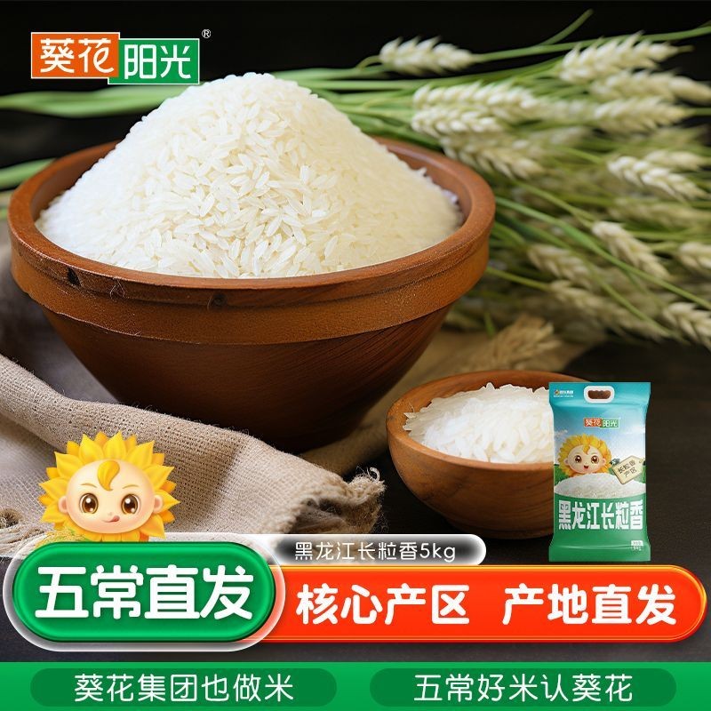 [Hot] Sunflower Group Sunflower Sunshine New Rice 5kg Northeast Long ...