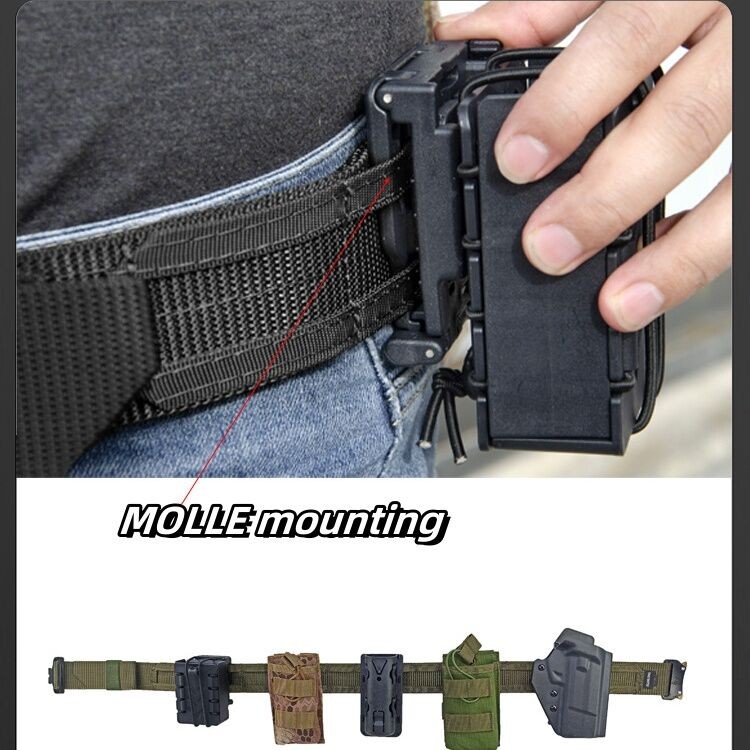 Men Belt 2 inches COBRA Metal Buckle Quick Release Laser Cut MOLLE ...