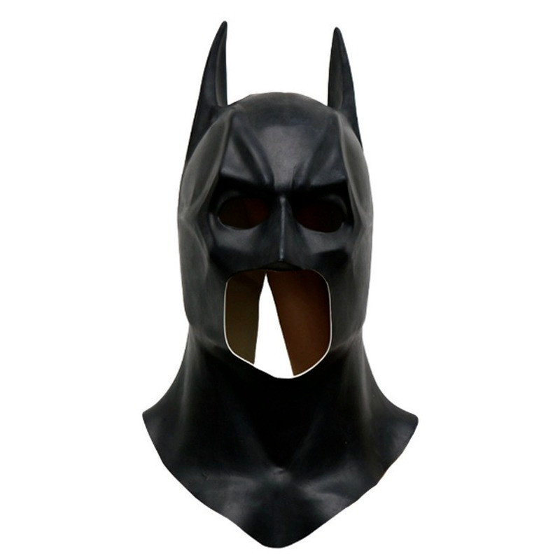 Superhero The Bat Mask Cosplay Bruce Wayne Latex Mas Halloween Carnival ...