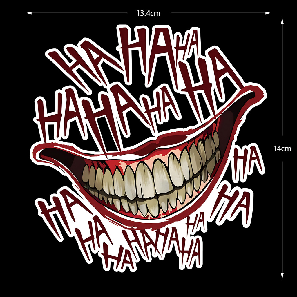 JDM Joker Funny Ghost Face Waterproof Reflective Stickers Car Body ...