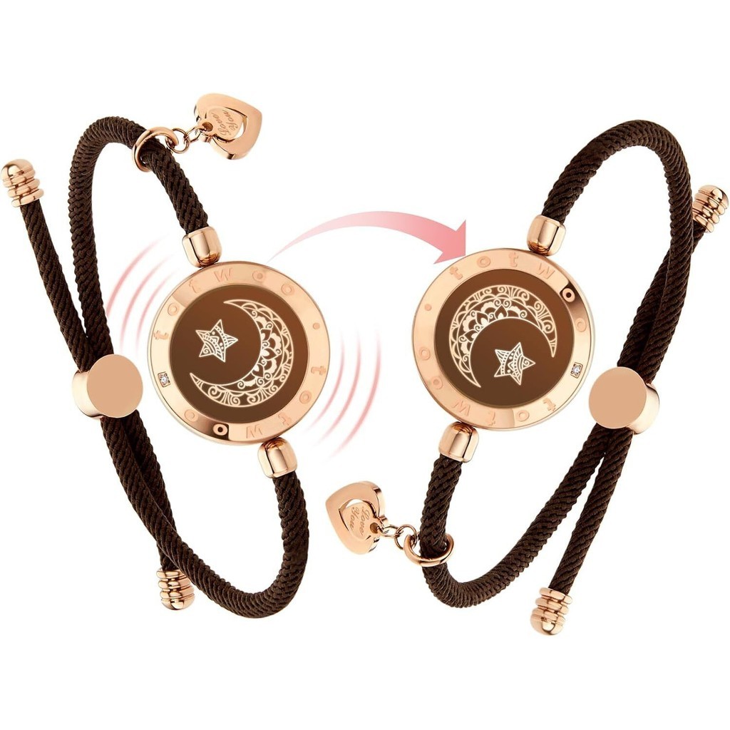 Totwoo Long Distance Touch Bracelets for Love Couples Moon&Moon