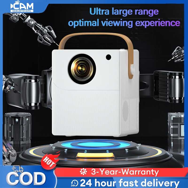 Mini Projector Android 10.0 Portable 1080P 4K Ultra Clear WIFI ...