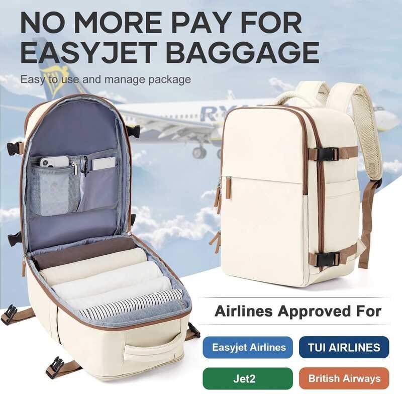 Airplane Bag, Likros Ryanair Cabin 40x20x25 Easyjet Bag 45x36x20