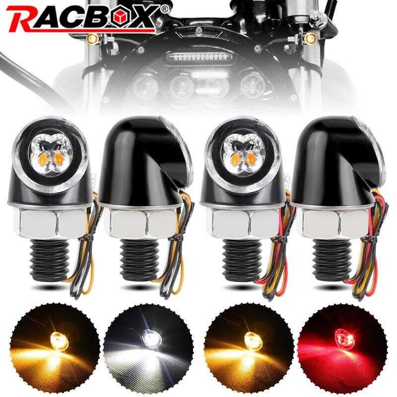 8 c mm Mini Motorcycle LED Turn Signal Light DRL Aluminium Indicator ...