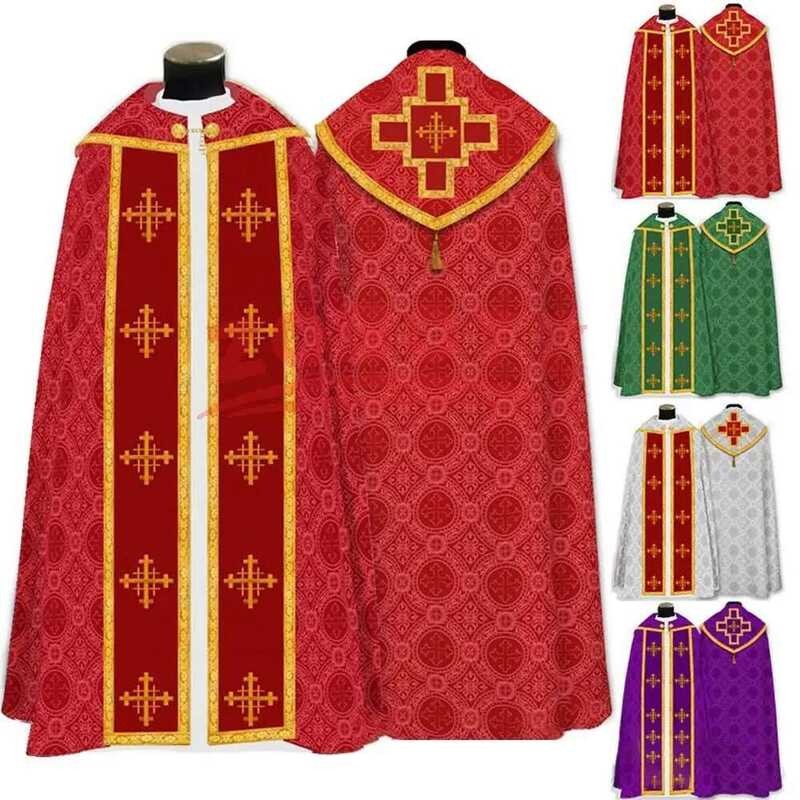 Church Unisex Catholic Vestments Cape Cloak Priest Celebrant Chasuble ...