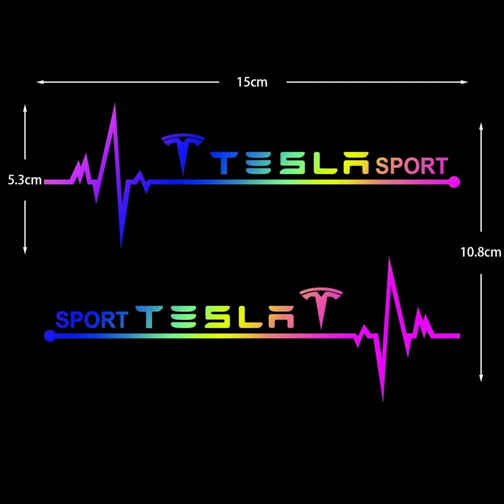 Tesla Stickers for Model Y Model 3 Model S/x Car Windows Triangular ...