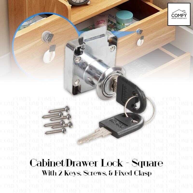 Universal 22Mm Safety Square Drawer Cabinet Furniture Door Lock Set ...