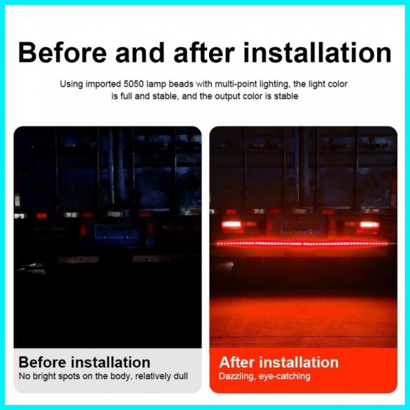 12V/24V LED Truck Light Strips Ambient Light DIY Brake Warning Driving ...