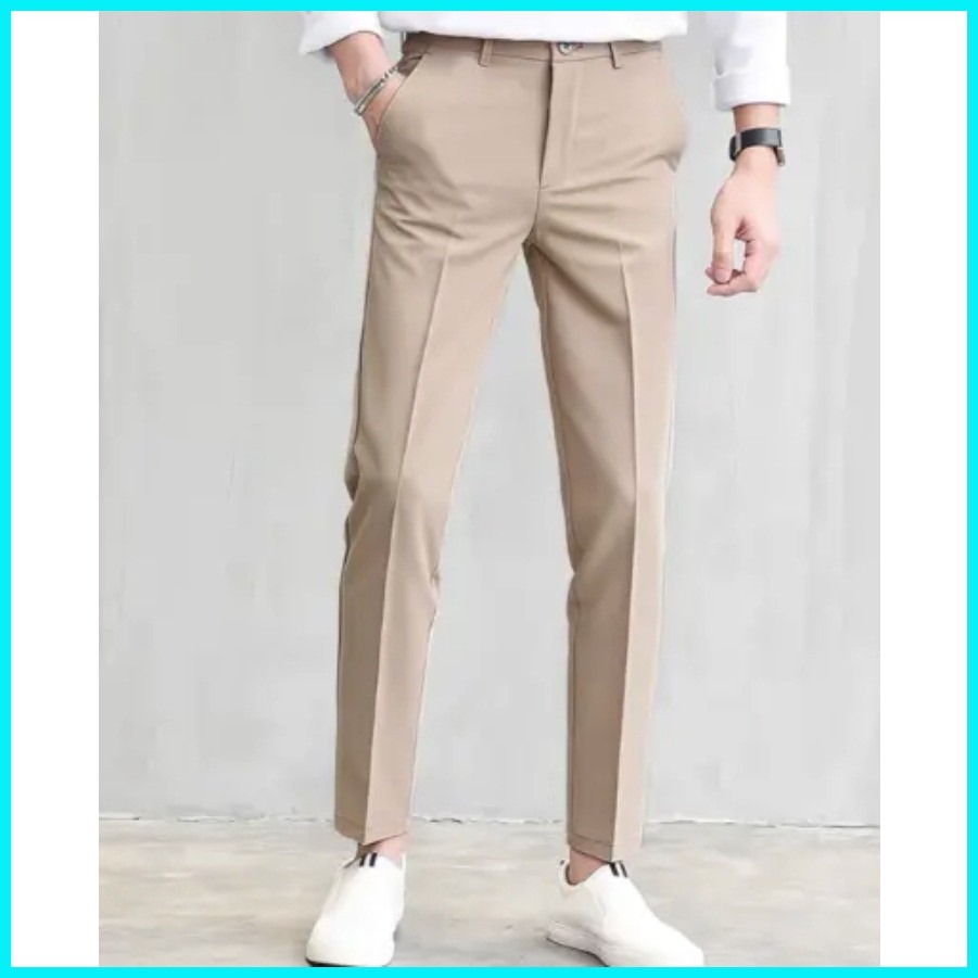 COD Korean Style Slack Ankle Cut Slim Fit Trouser Pants for Men Casual ...