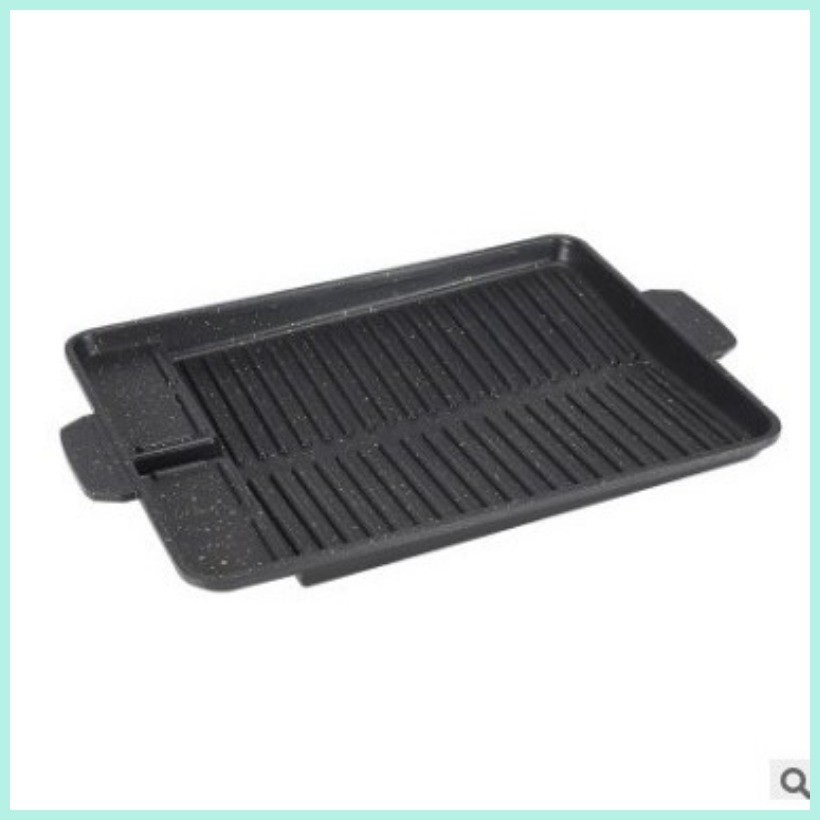 Korean Rectangular Grill Pan BBQ GRILL Samgyupsal Barbeque Grill Plate ...