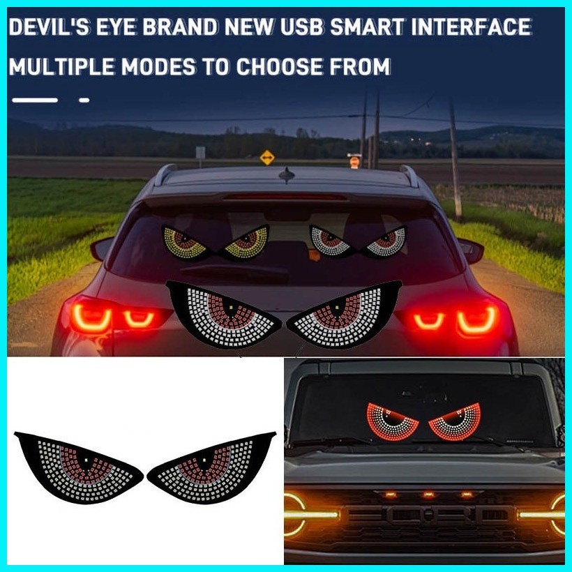 Devil's Eye Car Headlight Sticker LED Light Modification Eagle Eye ...