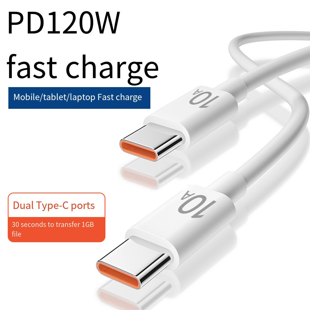 Universal W A Fast Charger Pd Dual Usb C To Type C Quick Charging Cable High Speed Data