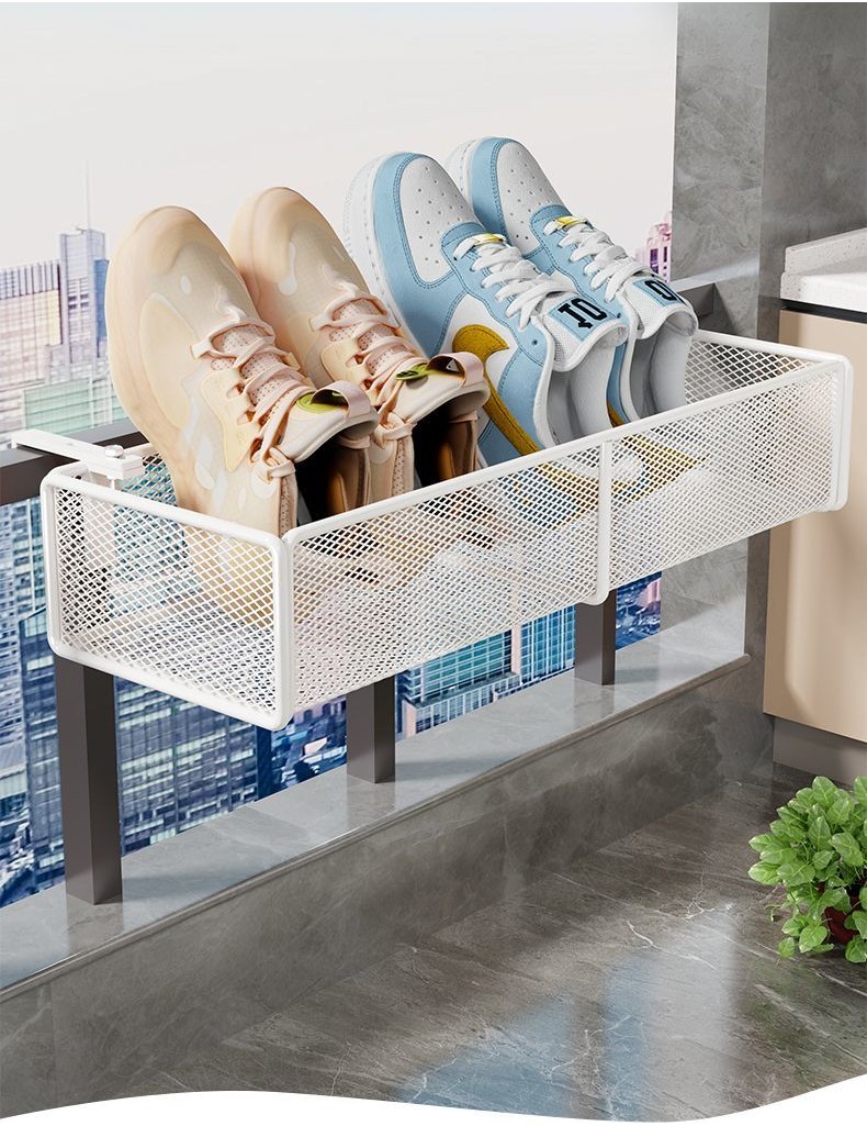 Balcony Shoe Rack Artifact Security Window Outdoor Clothes Hanger ...