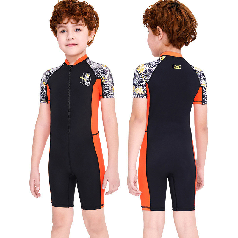 Lycra Wetsuit Kid's Surfing Rash Guards Snorkeg Swimsuit Upf50+ Short ...