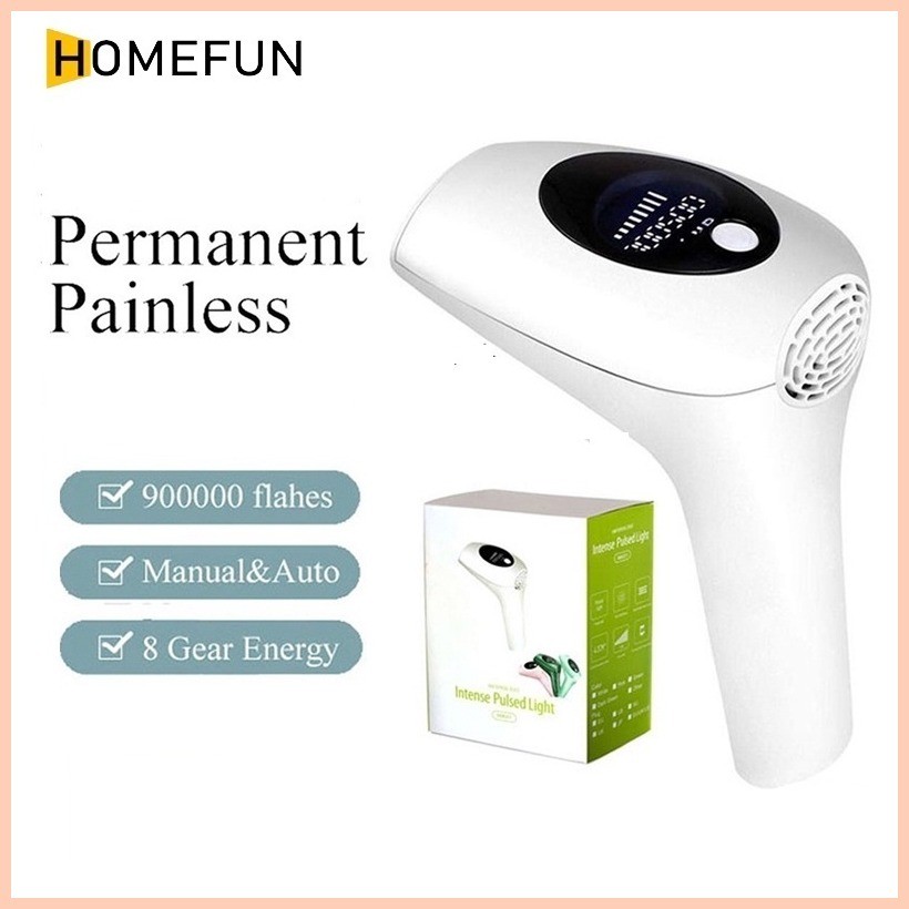 ∇ HOMEFUN 900000 Flashes Laser Epilator 8 Levels Permanent IPL Laser