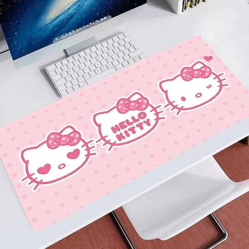 Gaming Hello kitty Mouse Pad Custom Home Computer Keyboard Pad Desk Mat ...