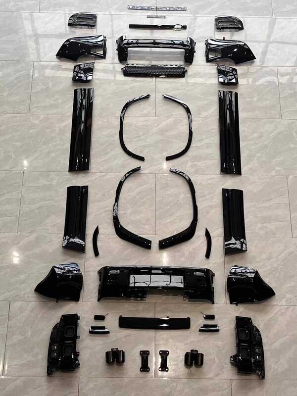 Land Rover Defender 007 Kit Blackened Front And Rear Bumpers Side Trim ...