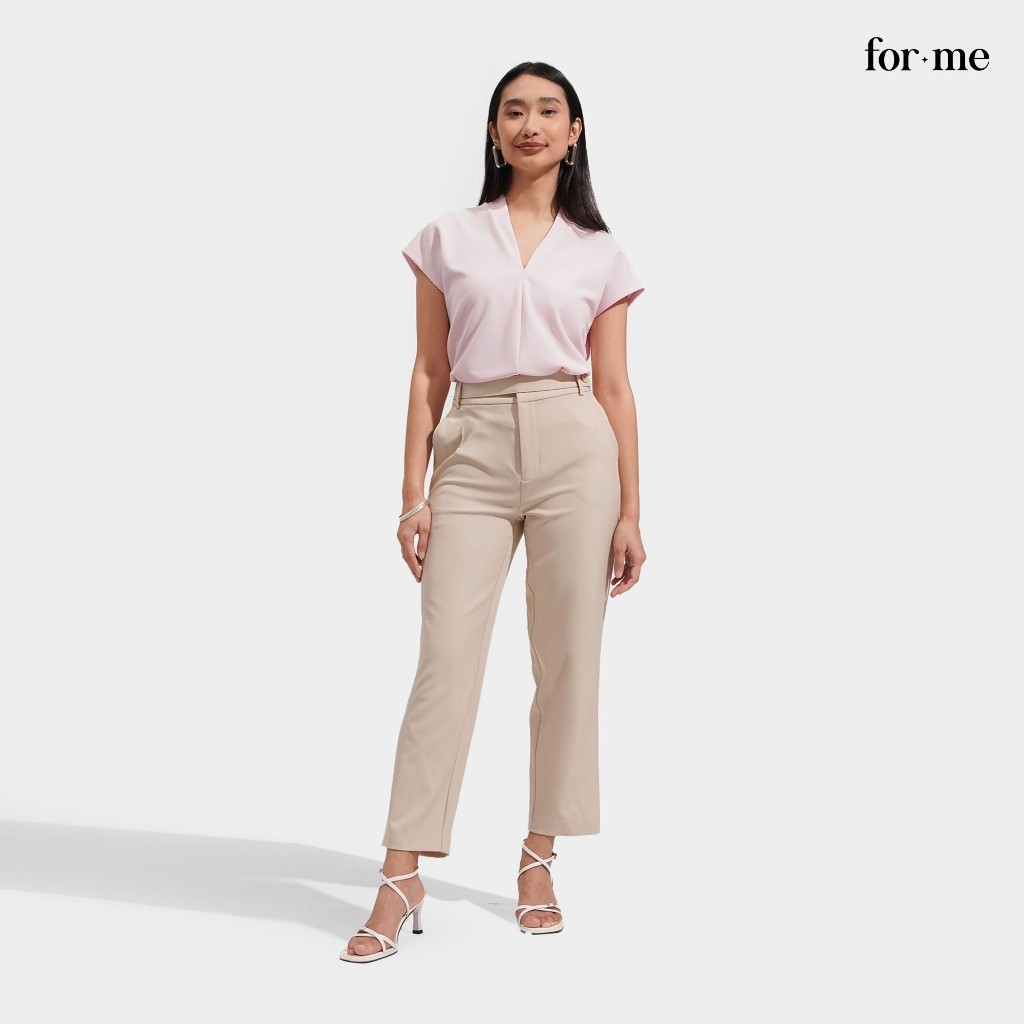ForMe Tailored Pants For Women (Taupe/Cream/Gray) | Shopee Philippines