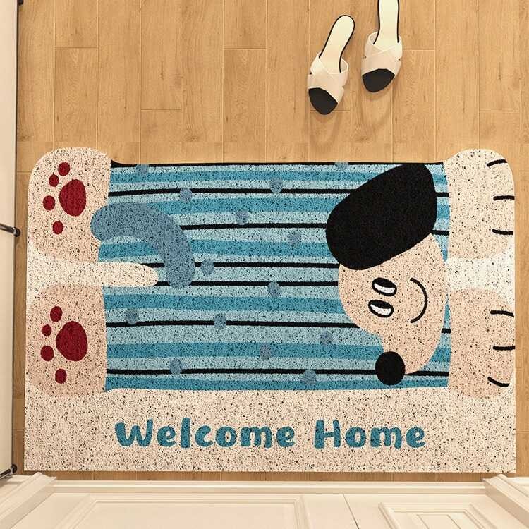 Cartoon Silk Loop Doormat Entrance Mat Dust Removal Foot Scraper Mud ...