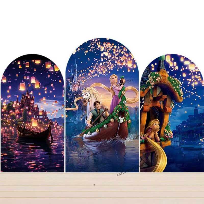 Arch Backdrop Cover Tangled Theme Tower Lantern Glitter Rapunzel ...