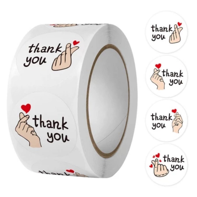 500pcs Round Thank You Stickers Gift Scrapbook Stationery Label Sealing ...