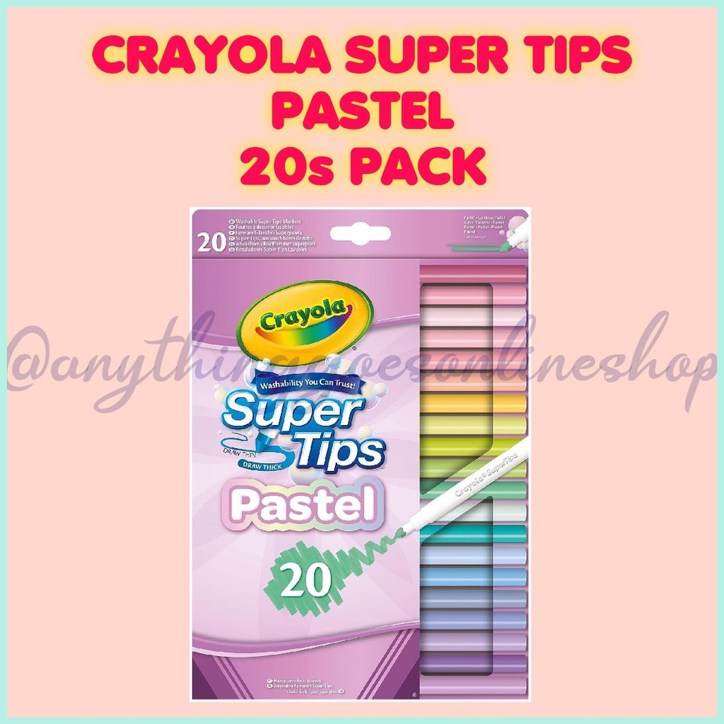 Crayola Bright Supertips Markers Pastel Edition | Shopee Philippines