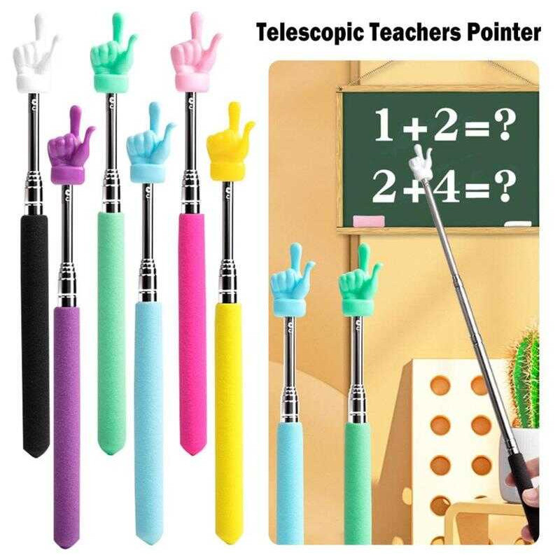 Aab Telescopic Teachers Pointer Rod Finger Design Retractable Teaching ...