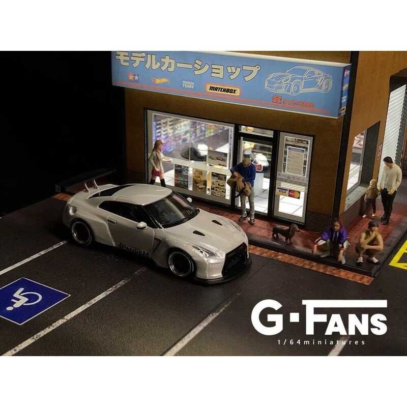 々 1:64 Scale ama Car Garage Model LED Lighting Car Parking Lot Model ...