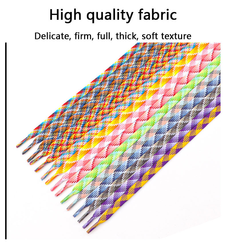 New Flat Shoelaces for Sneakers Rainbow Shoelace Colorful Striped Shoe