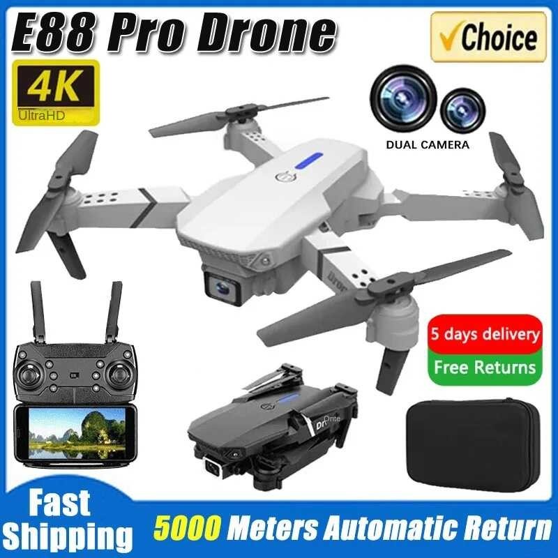 E88Pro Drone 4K Profesor Sa 1080P Wide Angle Dual HD Camera Foldable RC ...